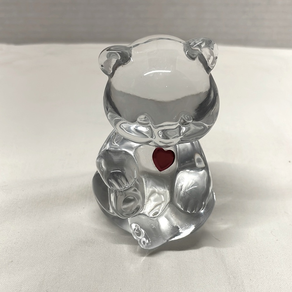 Fenton glass birthday bear